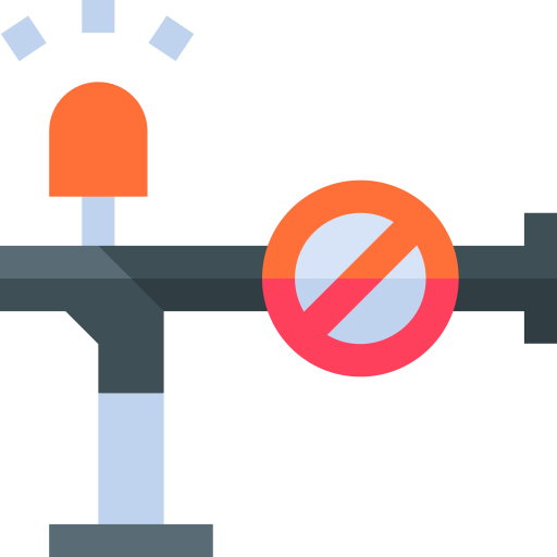 barrera de tráfico Basic Straight Flat icono