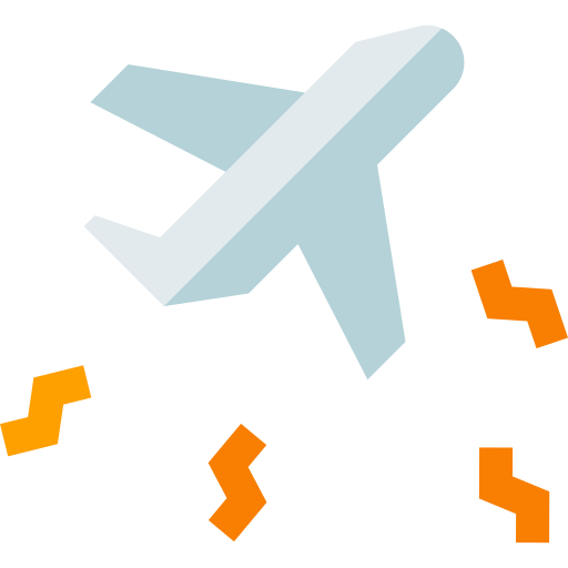 avión Basic Straight Flat icono