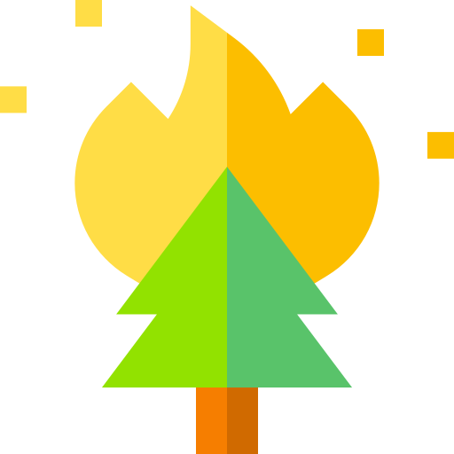 лесной пожар Basic Straight Flat иконка