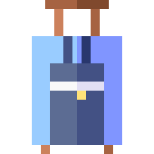 Suitcase Basic Straight Flat icon