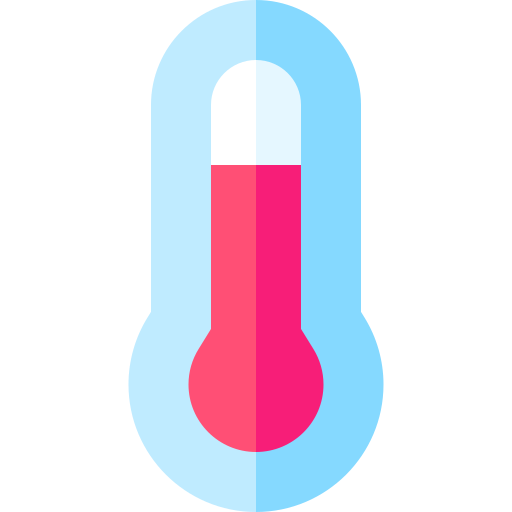 thermometer Basic Straight Flat icoon