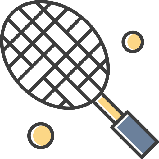 raquete de tênis Generic Color Omission Ícone