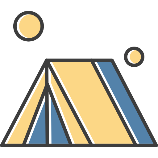 camping zelt Generic Color Omission icon