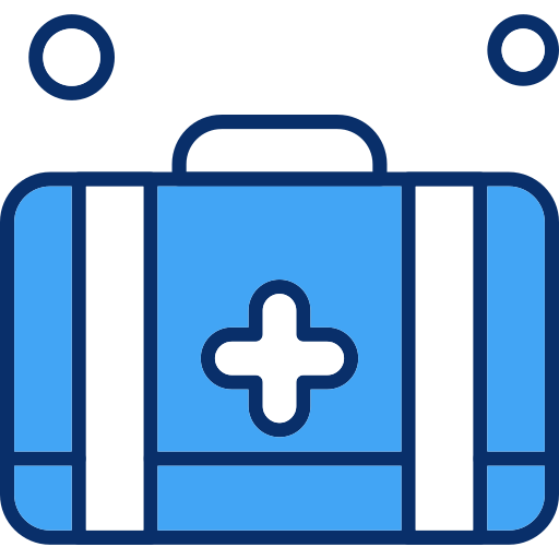 kit de primeros auxilios Generic Blue icono
