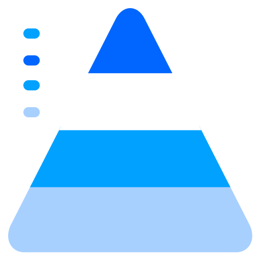 Пирамидальная диаграмма Generic Blue иконка