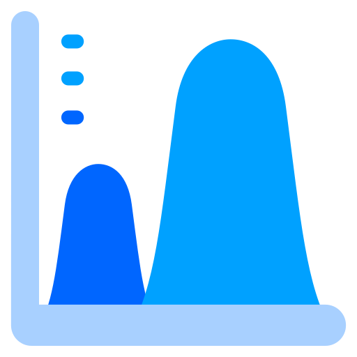 Wave graph Generic Blue icon