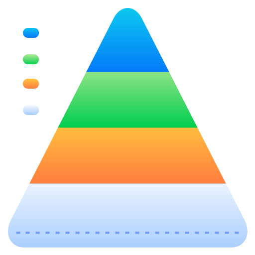 pyramidendiagramm Generic Flat Gradient icon