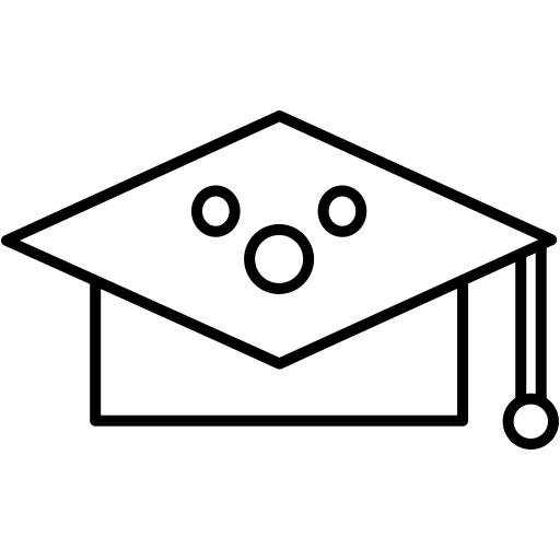 sombrero de graduacion Generic Thin Outline icono