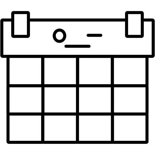 calendrier Generic Thin Outline Icône