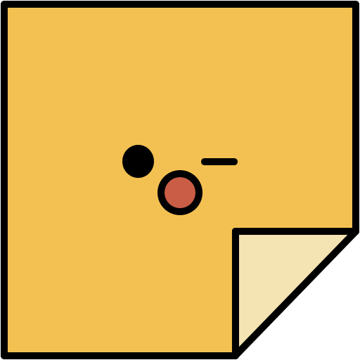 Sticky note Generic Outline Color icon