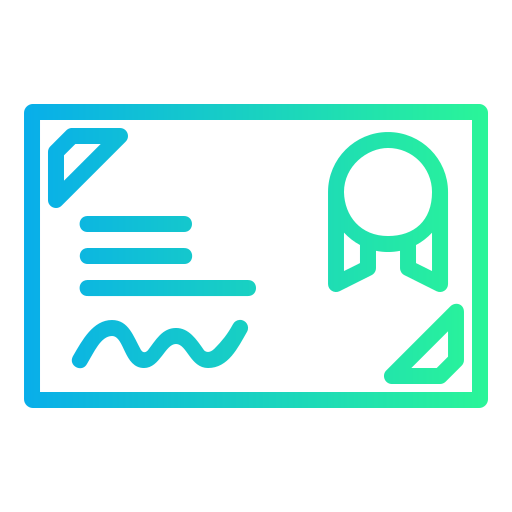 certificaat Generic Gradient icoon