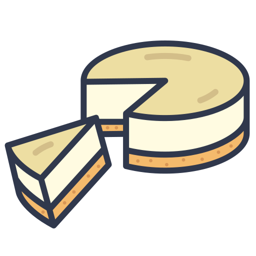 チーズケーキ Generic Outline Color icon