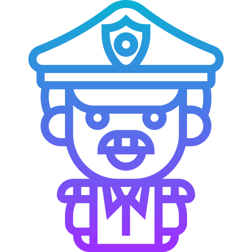 policía Meticulous Gradient icono