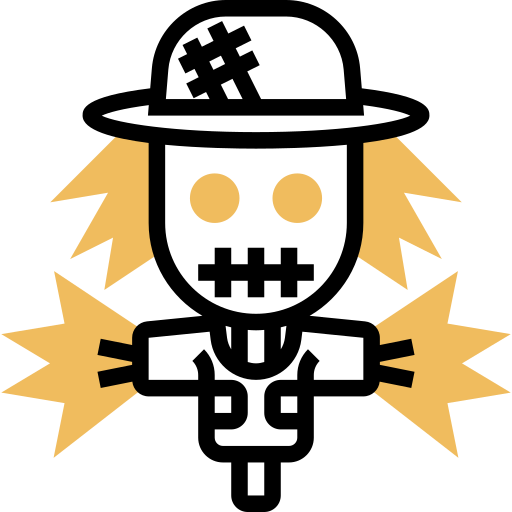 vogelverschrikker Meticulous Yellow shadow icoon