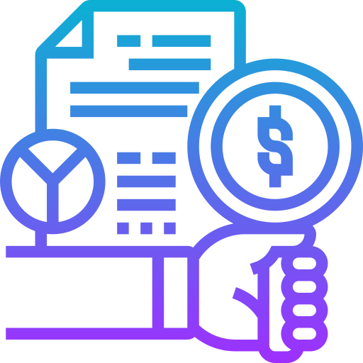 Financial report Meticulous Gradient icon