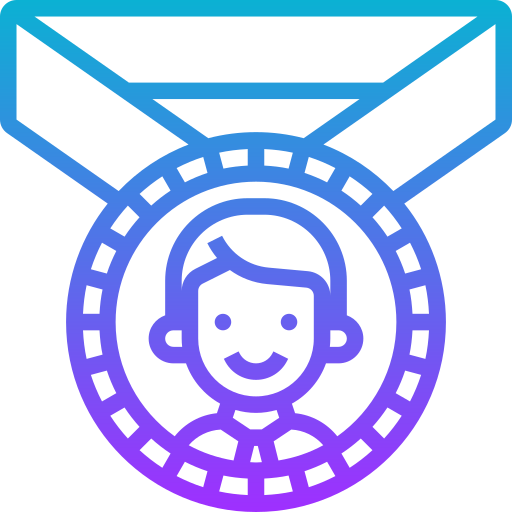 najlepszy pracownik Meticulous Gradient ikona