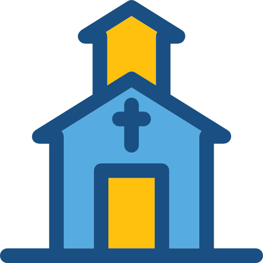 교회에 Prosymbols Duotone icon