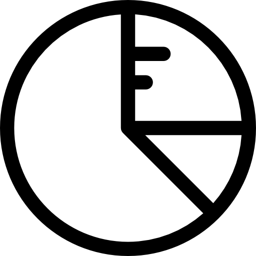 Круговая диаграмма Prosymbols Lineal иконка