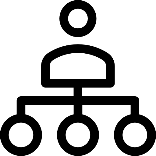 struttura gerarchica Prosymbols Lineal icona