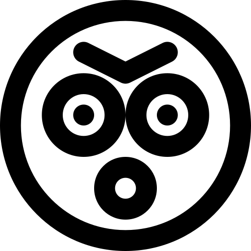 wütend Basic Black Outline icon