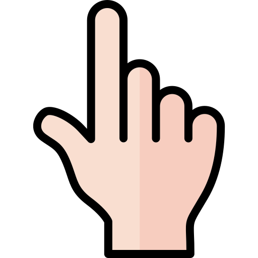 Two fingers Generic Outline Color icon