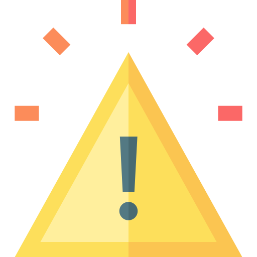 경고 표시 Basic Straight Flat icon
