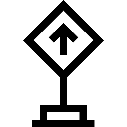 znak drogowy Basic Straight Lineal ikona