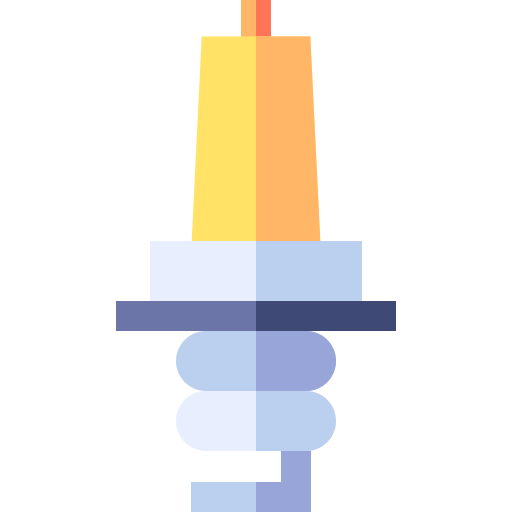 Spark plug Basic Straight Flat icon
