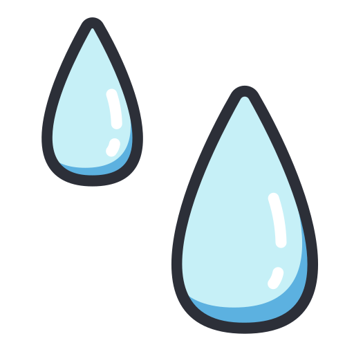 krople deszczu Generic Outline Color ikona