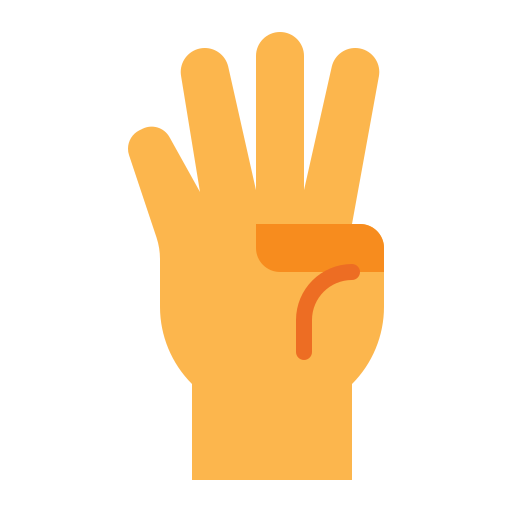 vier finger Generic Flat icon