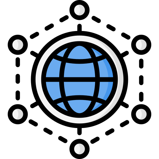 유통 네트워크 Special Lineal color icon