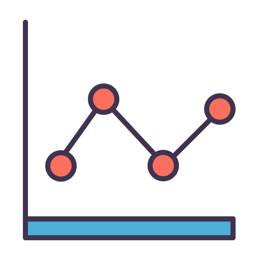 grafico statistico Generic Outline Color icona