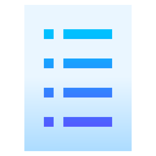 List Generic Flat Gradient icon