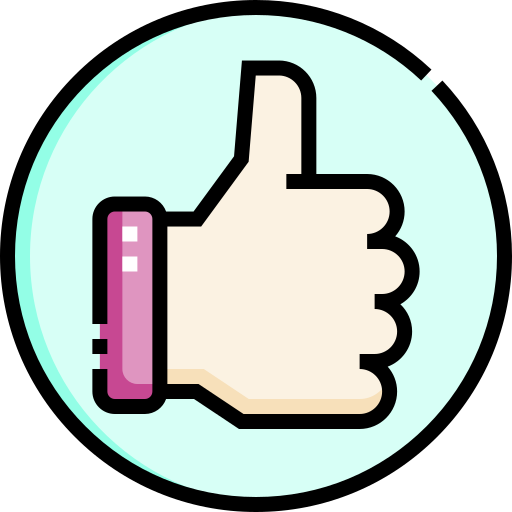Thumbs up Detailed Straight Lineal color icon