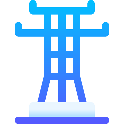 wieża elektryczna Basic Gradient Gradient ikona