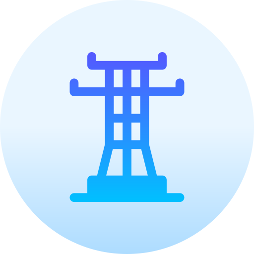 전기 타워 Basic Gradient Circular icon