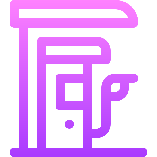 stazione di servizio Basic Gradient Lineal color icona