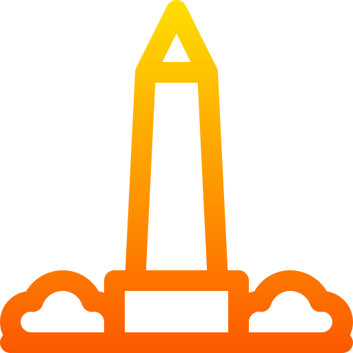 washington monument Basic Gradient Lineal color icon