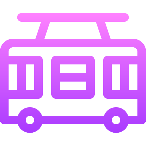 Tram Basic Gradient Lineal color icon