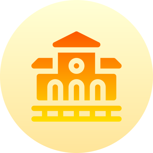 기차역 Basic Gradient Circular icon