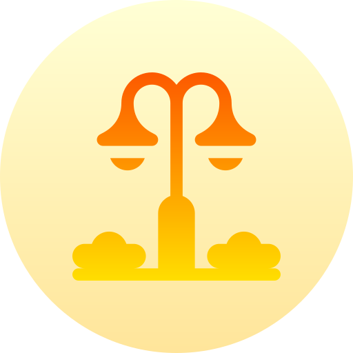 Lamp post Basic Gradient Circular icon