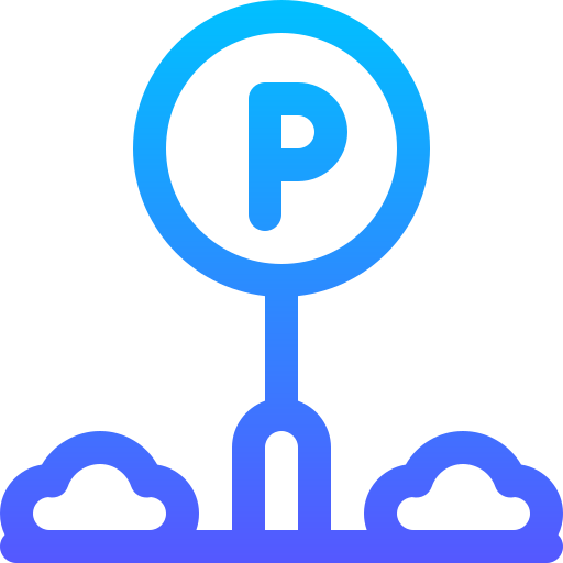 Car parking Basic Gradient Lineal color icon