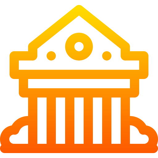 銀行 Basic Gradient Lineal color icon