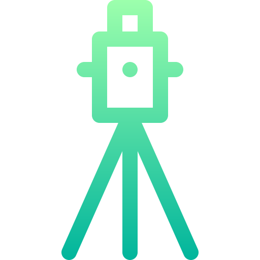 Theodolite Basic Gradient Lineal color icon