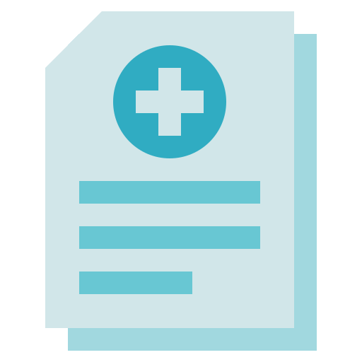 Medical report Generic Blue icon