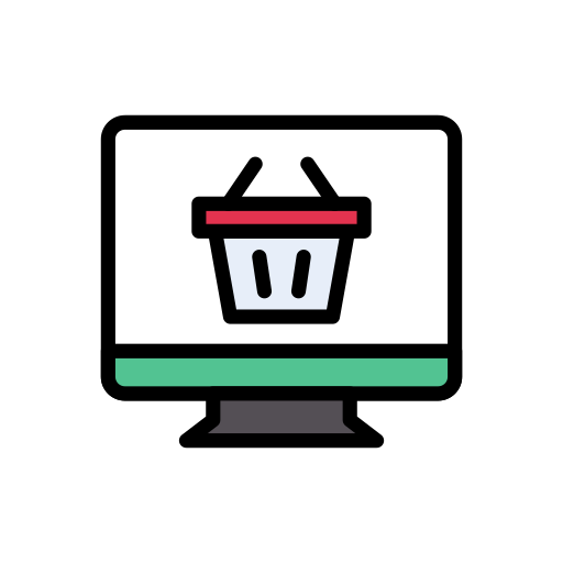 온라인 쇼핑 Vector Stall Lineal Color icon
