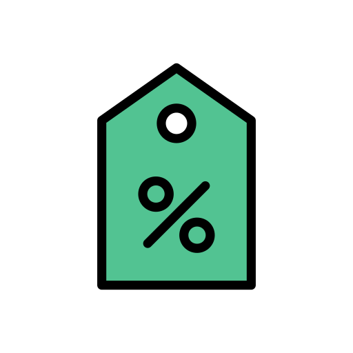 할인 Vector Stall Lineal Color icon