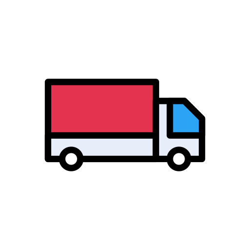 ciężarówka dostawcza Vector Stall Lineal Color ikona