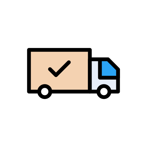 Delivery truck Vector Stall Lineal Color icon