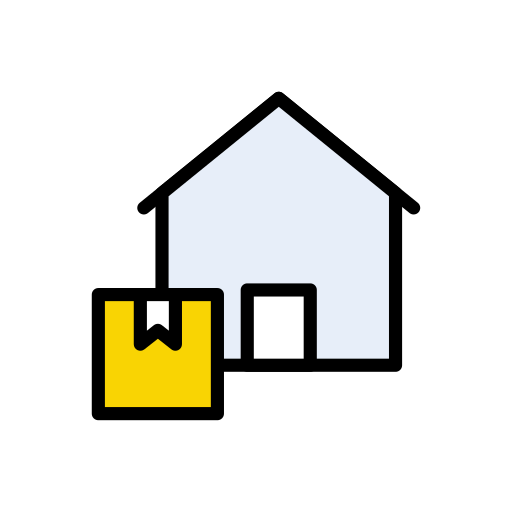 Warehouse Vector Stall Lineal Color icon